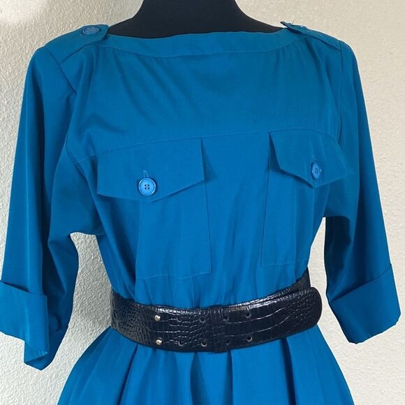 Vintage Petites By Coco Of California Woman Dress Size M Belt Not Included - Picture 2 of 7